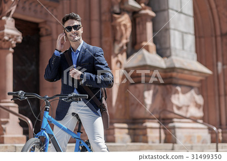 Cheerful smiling male person having rest Cheerful smiling male person having rest 31499350