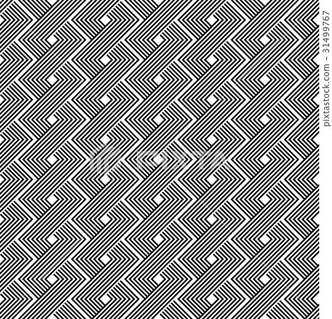 Black and white geometric seamless pattern - Stock Illustration ...