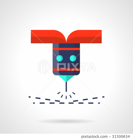 Industrial laser flat color vector icon Industrial laser flat color vector icon 31500634