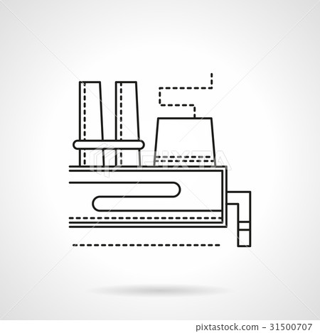 Industrial area flat line vector icon - Stock Illustration [31500707 ...