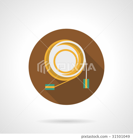 Audio cable flat round vector icon Audio cable flat round vector icon 31501049