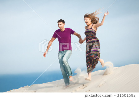 happy running from mountain happy running from mountain 31501592