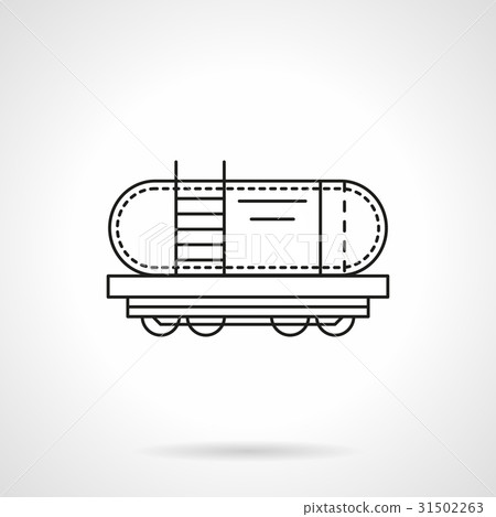 Rail tank flat line vector icon 31502263