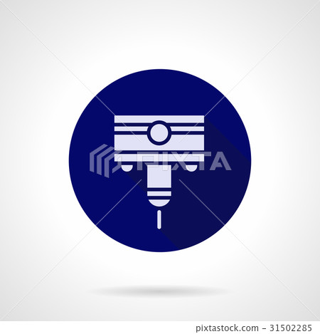 High precision laser cutting round vector icon 31502285