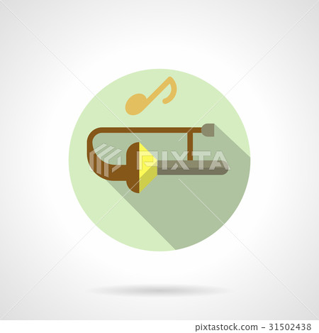 Jazz music flat round vector icon 31502438