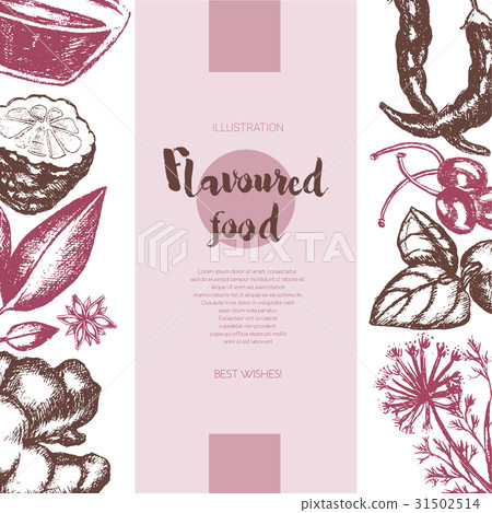 Natural Products - vector hand drawn banner. 31502514