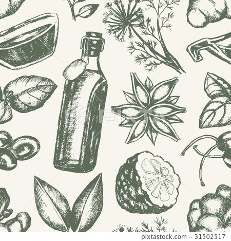 Natural Products - hand drawn seamless pattern Natural Products - hand drawn seamless pattern 31502517