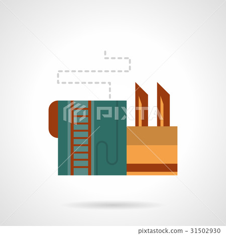 Beer factory flat color vector icon - Stock Illustration [31502930] - PIXTA