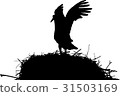 stork on nest 31503169