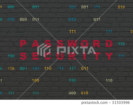 Protection concept: Password Security on wall 31503996