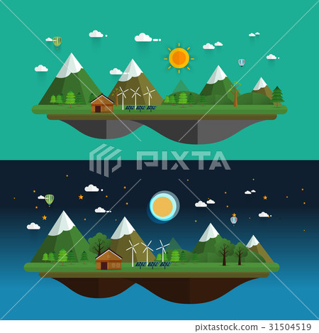 Modern flat design vector landscape 31504519