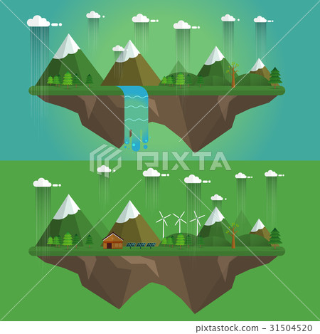 rainy landscape 31504520