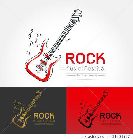 rock guitar logo vector rock guitar logo vector 31504597