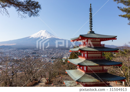 Chureito pagoda and Fuji Mountain in the morning Chureito pagoda and Fuji Mountain in the morning 31504913