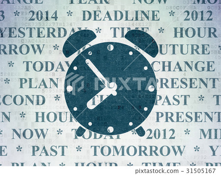 Time concept: Alarm Clock on Digital Data Paper 31505167
