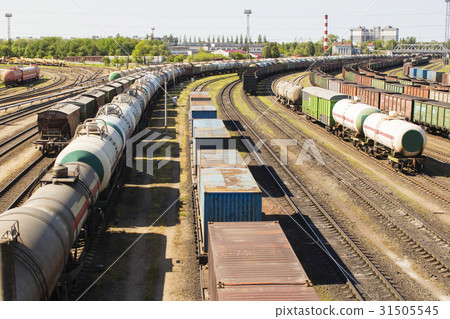 rail cars loaded with coal. 31505545