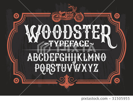 Vector illustration of a vintage font, the Latin Vector illustration of a vintage font, the Latin 31505955