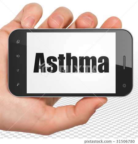 Medicine concept: Hand Holding Smartphone with Medicine concept: Hand Holding Smartphone with 31506780