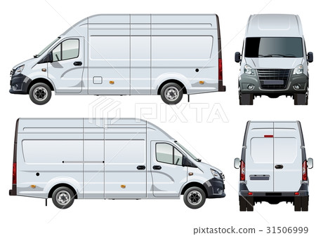 Vector van template isolated on white Vector van template isolated on white 31506999