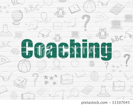 Education concept: Coaching on wall background Education concept: Coaching on wall background 31507045