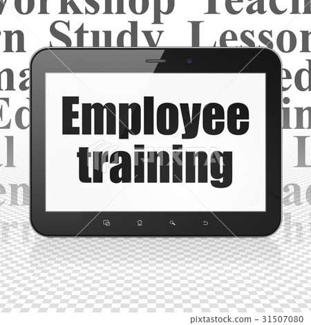 Studying concept: Tablet Computer with Employee Studying concept: Tablet Computer with Employee 31507080
