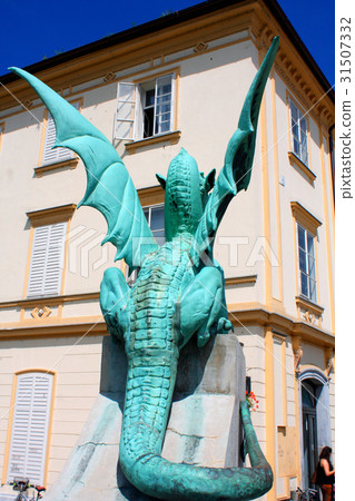 Dragon bridge in Ljubljana,Slovenian nation symbol 31507332