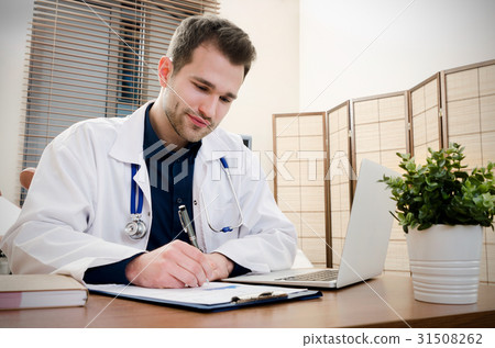 Doctor gynecologist working in office. 31508262