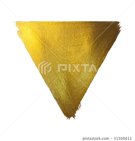 Gold Texture Paint Stain Illustration. Hand drawn 31508811