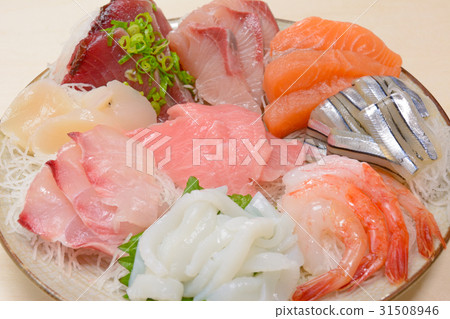 各種各樣的美味生魚片 31508946