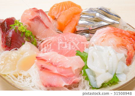 各種各樣的美味生魚片 31508948