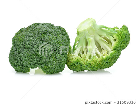 Vegetables broccoli isolated on white background Vegetables broccoli isolated on white background 31509336