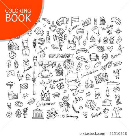 Germany icons set. Sketch for your design Germany icons set. Sketch for your design 31510828