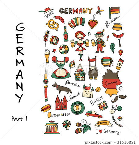 Germany icons set. Sketch for your design 31510851