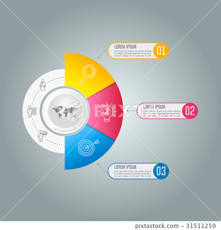 infographic design business concept with 3 options 31511259