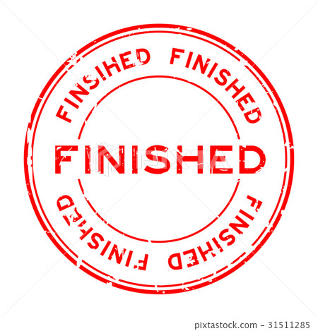 Grunge red finished round rubber seal stamp 31511285