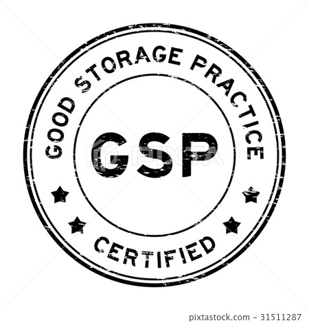 Grunge black GSP certified round rubber stamp Grunge black GSP certified round rubber stamp 31511287