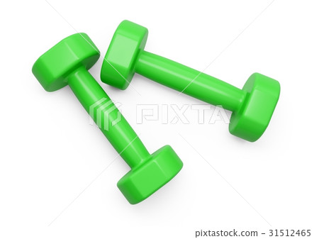 3D rendering dumbbells isolated on white 31512465