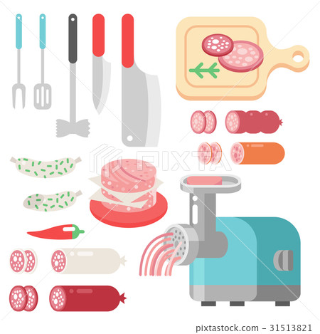 Meat products ingredient and rustic elements Meat products ingredient and rustic elements 31513821