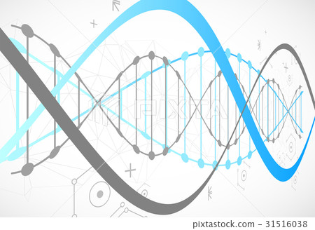 Science template, blue wallpaper a DNA molecules. Science template, blue wallpaper a DNA molecules. 31516038
