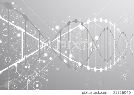 Science template, blue wallpaper a DNA molecules. Science template, blue wallpaper a DNA molecules. 31516040