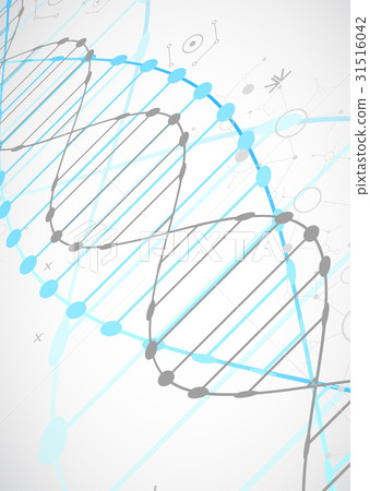 Science template, blue wallpaper a DNA molecules. Science template, blue wallpaper a DNA molecules. 31516042