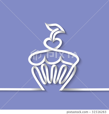 Cup cake with cherry Cup cake with cherry 31516263