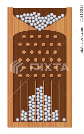 Bean Machine Galton Board Wooden Texture 31516832