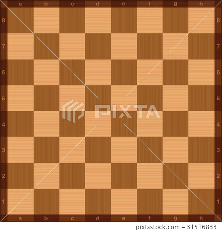 Chessboard Algebraic Notation Top View Wooden 31516833