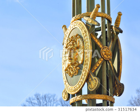 Fragment of street lamp in the old style. Fragment of street lamp in the old style. 31517634