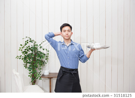 咖啡廳商店職員圖像食品商店 咖啡廳商店職員圖像食品商店 31518125