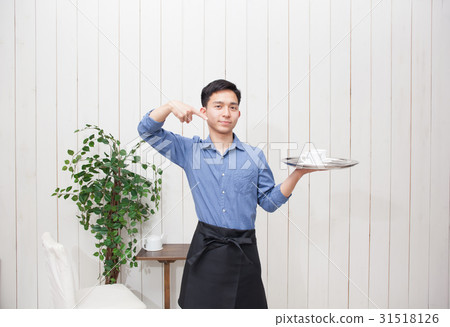 咖啡廳商店職員圖像食品商店 咖啡廳商店職員圖像食品商店 31518126