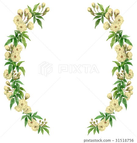 Semicircular decorative frame of mockybara Semicircular decorative frame of mockybara 31518756