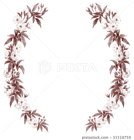 Semicircular decorative frame sepia of mockybara Semicircular decorative frame sepia of mockybara 31518759