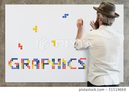 8 bit words illustration of creativity art design ideas 8 bit words illustration of creativity art design ideas 31519669